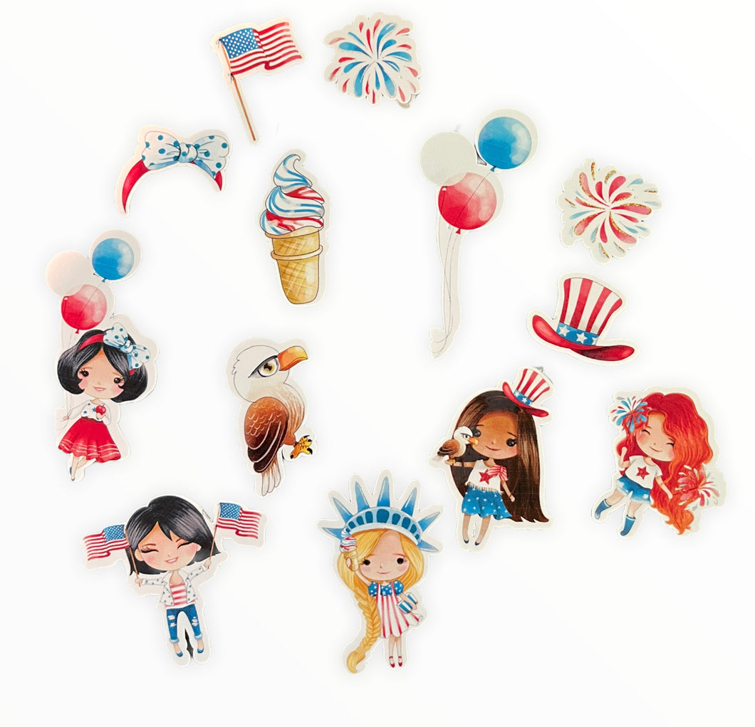 All American Girl Stickers (Set of 13)